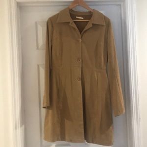 Thin Long Suede Coat
